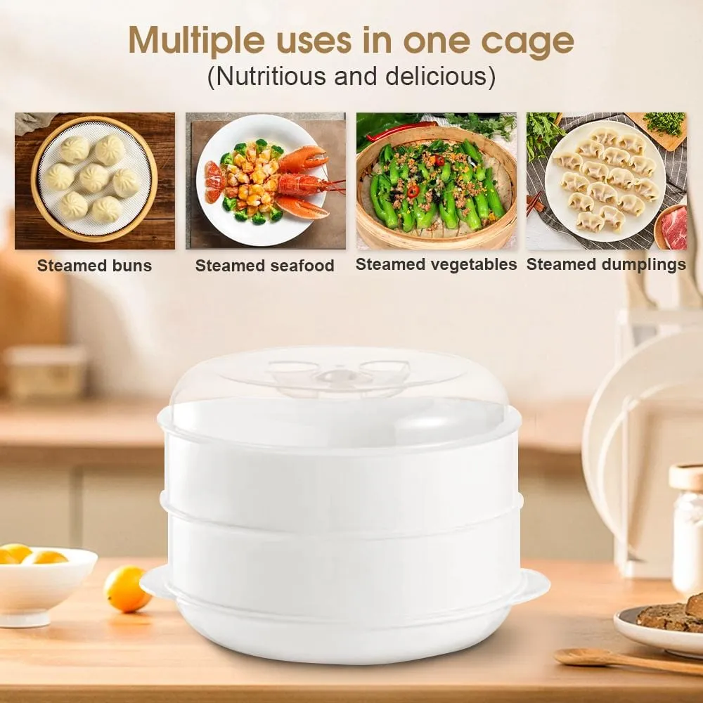 2-Tier Microwave Steamer | Multi-Function Cooking