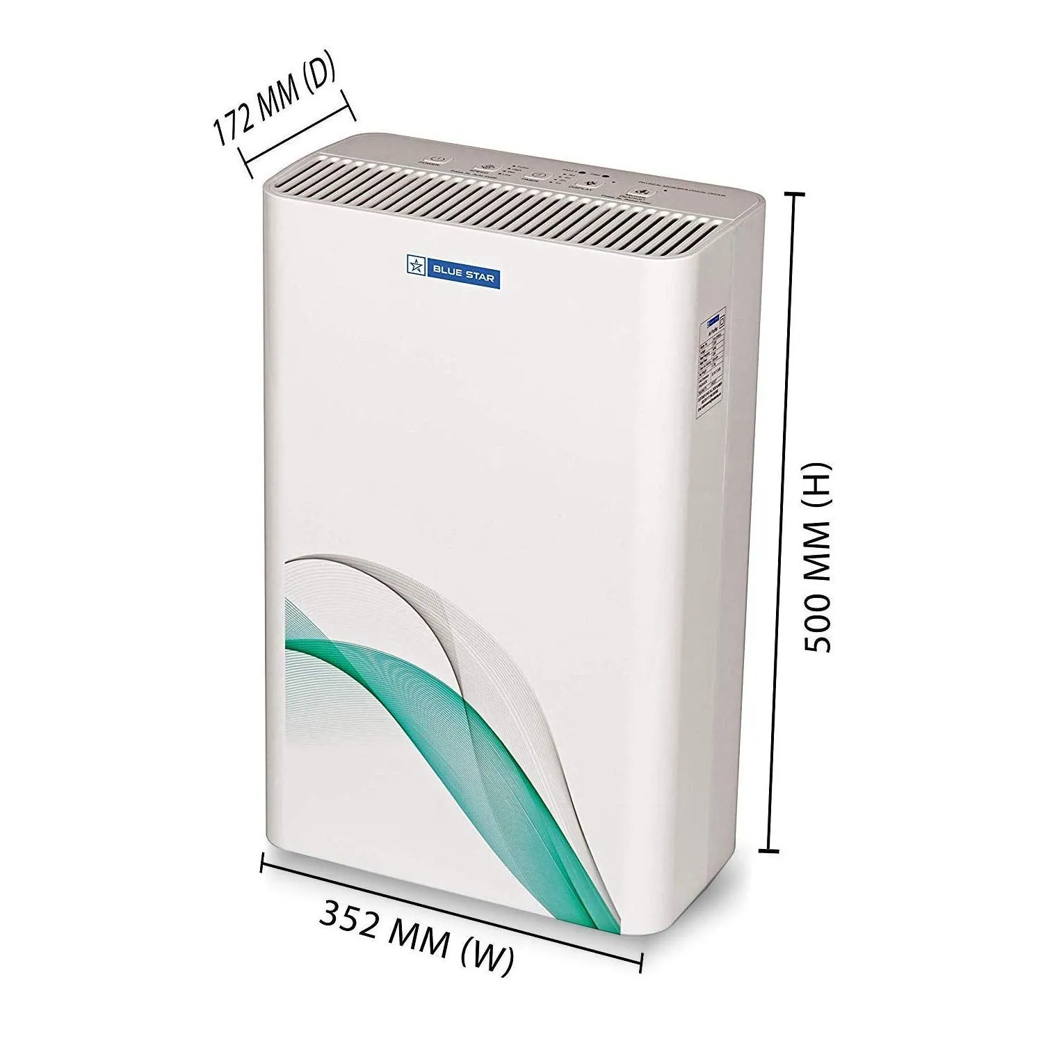 Blue Star Air Purifier BS-AP300DAI with UV Based Microbe DeActive  Technology|HEPA Filter|Active Carbon|Ionizer|CADR 444 CMH|300 Sq.Ft Coverage Area