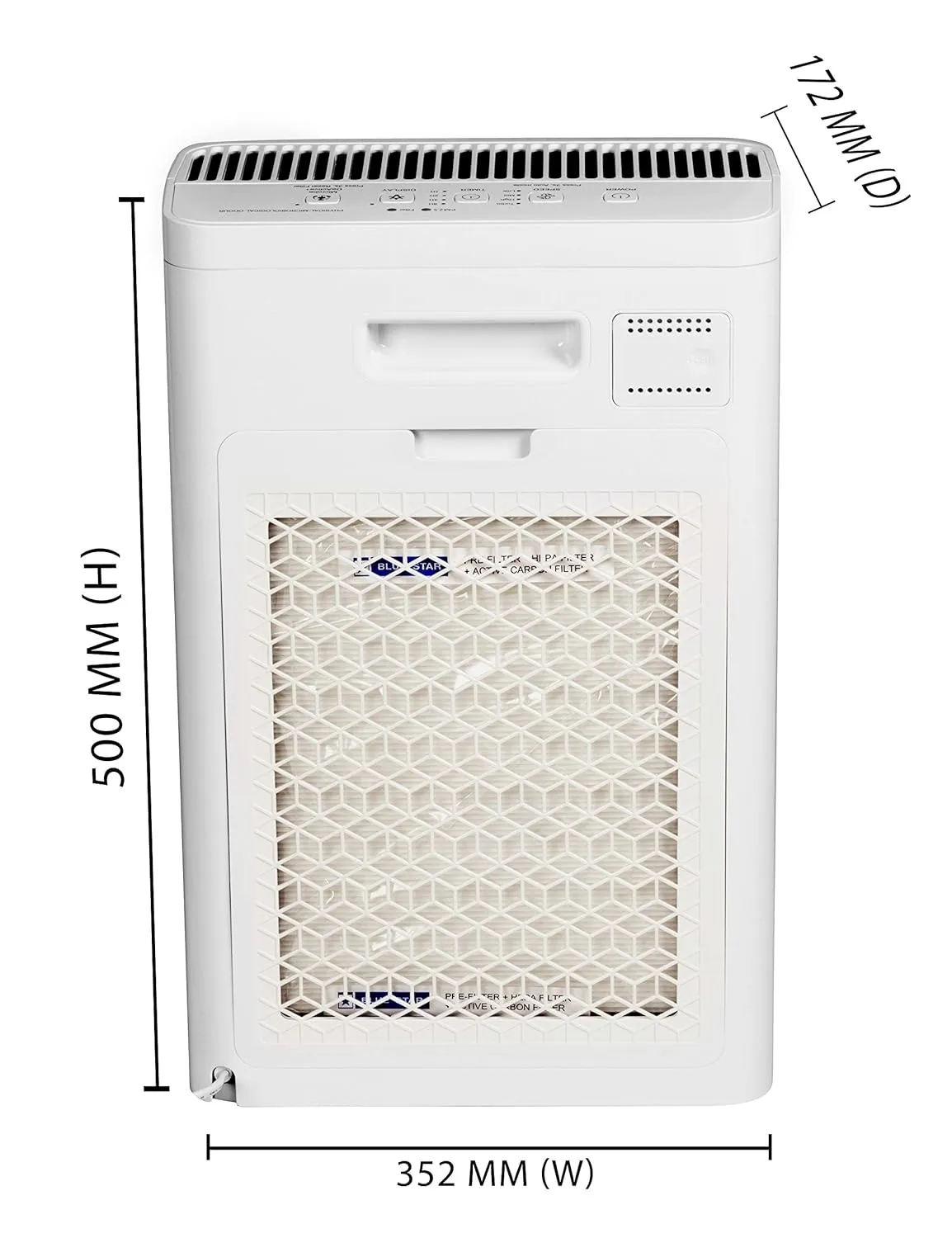 Blue Star Air Purifier BS-AP300DAI with UV Based Microbe DeActive  Technology|HEPA Filter|Active Carbon|Ionizer|CADR 444 CMH|300 Sq.Ft Coverage Area