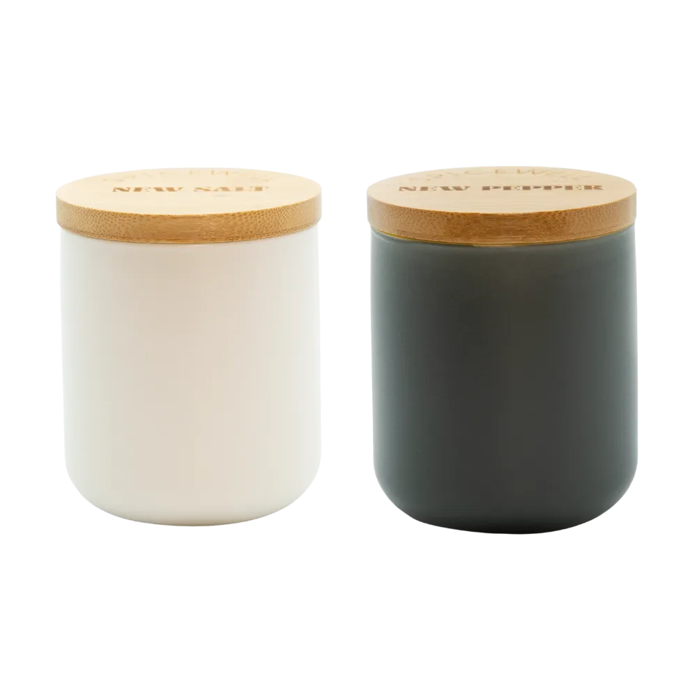 Ceramic Salt & Pepper Cellars   Scoops by Spicewell