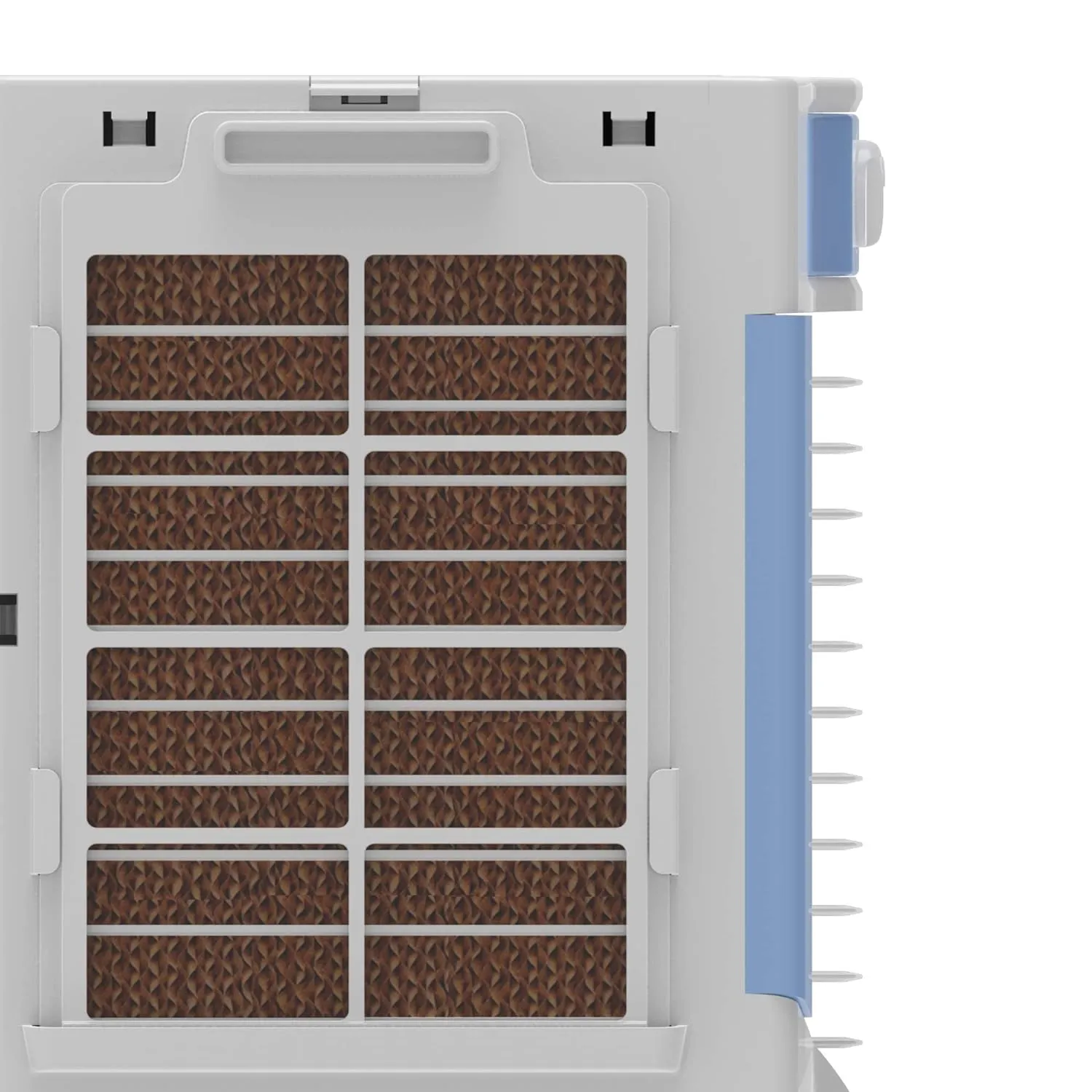 Crompton Ginie Neo Table-Top Personal Air Cooler- 10 Litre with 4-Way Air Deflection and High Density Honeycomb pads; White & Blue