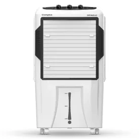 Crompton Optimus 65 Desert Air Cooler- 65L; with 18” Fan, Everlast Pump, Large & Easy Clean Ice Chamber, Humidity Control; White & Black
