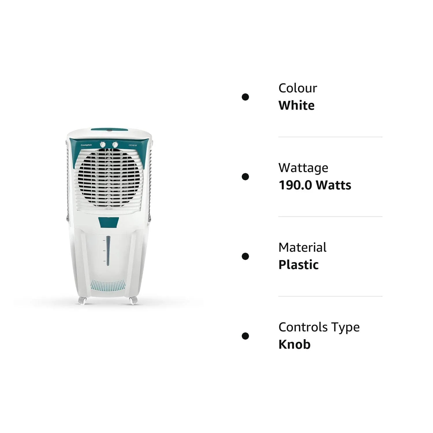 Crompton Ozone 88 Litres Desert Air Cooler (4 Way Air Deflection, ACGC-DAC881, White)