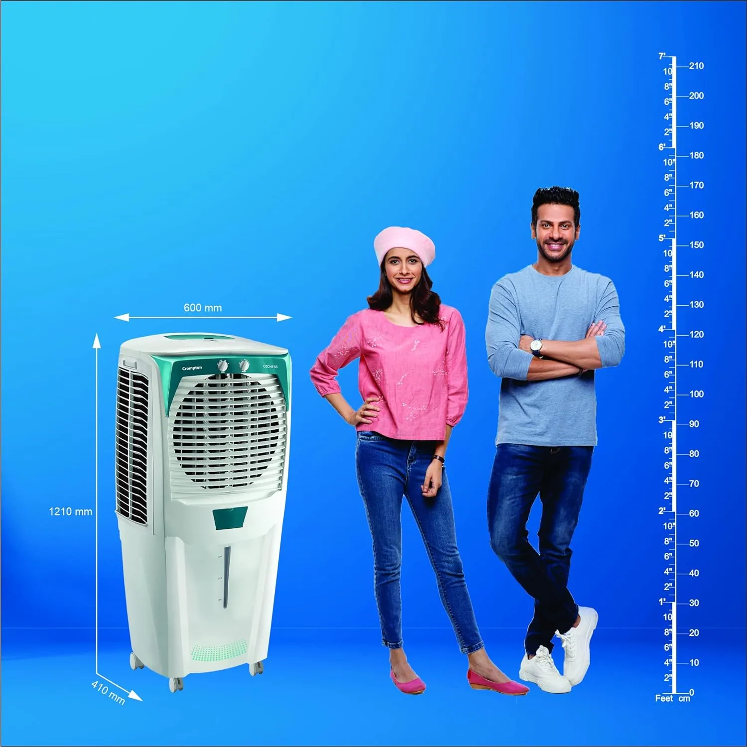 Crompton Ozone 88 Litres Desert Air Cooler (4 Way Air Deflection, ACGC-DAC881, White)