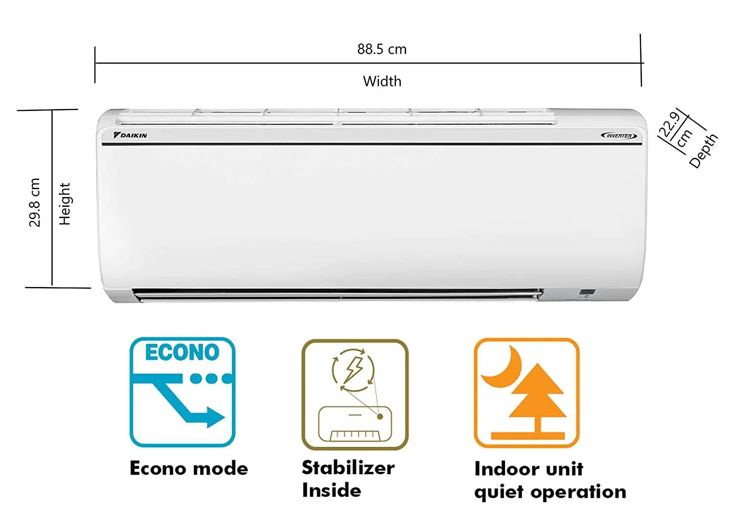 Daikin FTKM50UV16VA 1.5 Ton 5 Star Inverter Split AC | Copper Condenser | Dew Clean Technology | 3D Coanda Airflow | PM2.5 Filter