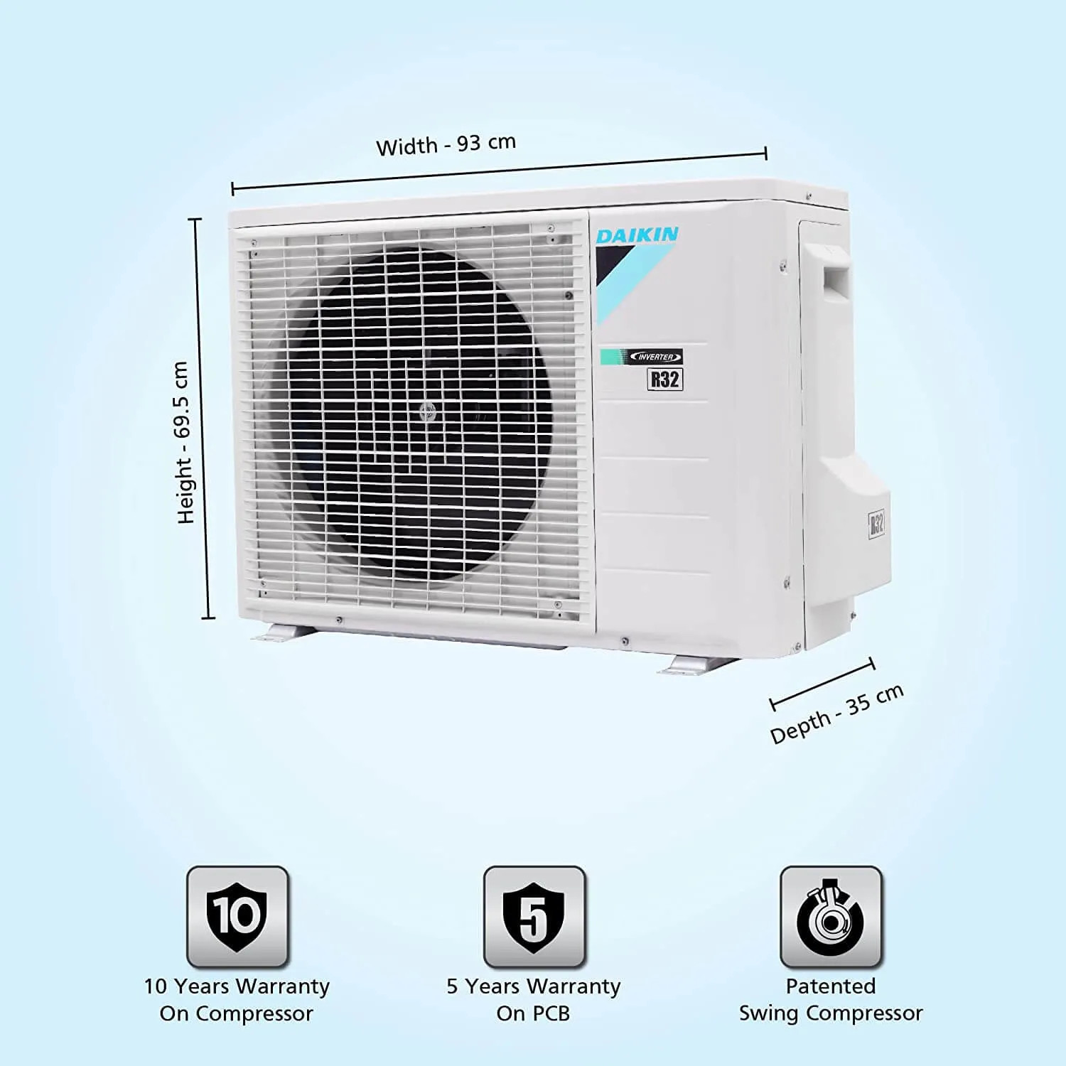 Daikin FTKM60UV16 1.8 Ton 5 Star Inverter Split AC – Dew Clean, PM 2.5 Filter, Coanda Airflow