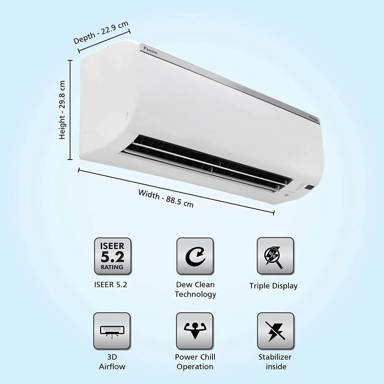 Daikin FTKM60UV16 1.8 Ton 5 Star Inverter Split AC – Dew Clean, PM 2.5 Filter, Coanda Airflow