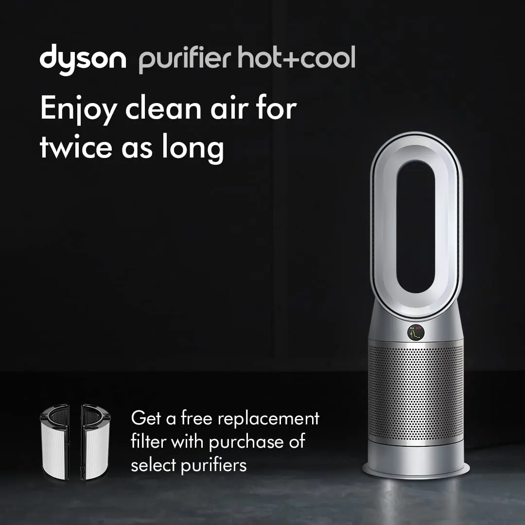 Dyson HP07 Purifier Hot Cool Air Purifier with heater, HEPA Activated Carbon Filter, Wi-Fi Enabled, (Black/ Nickel)