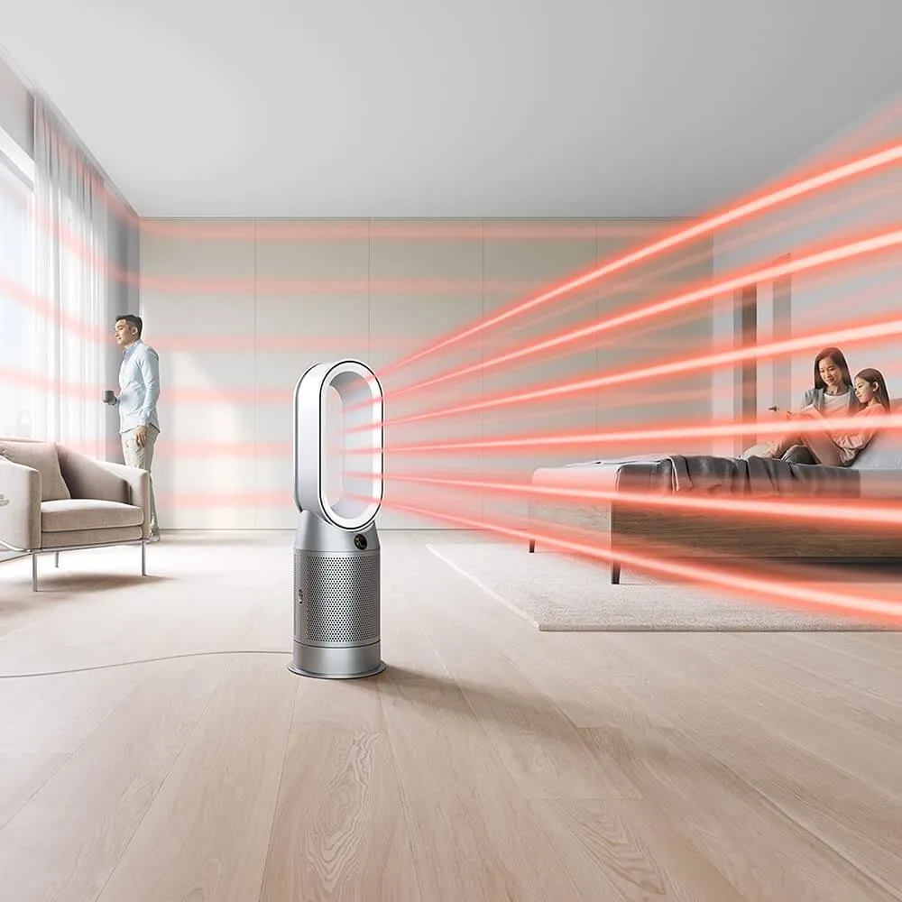 Dyson HP07  Purifier Hot Cool Air Purifier with heater, HEPA Activated Carbon Filter, Wi-Fi Enabled, (White/ Silver)