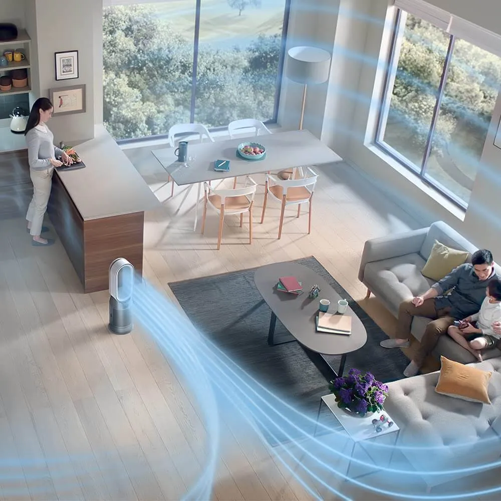 Dyson HP07  Purifier Hot Cool Air Purifier with heater, HEPA Activated Carbon Filter, Wi-Fi Enabled, (White/ Silver)