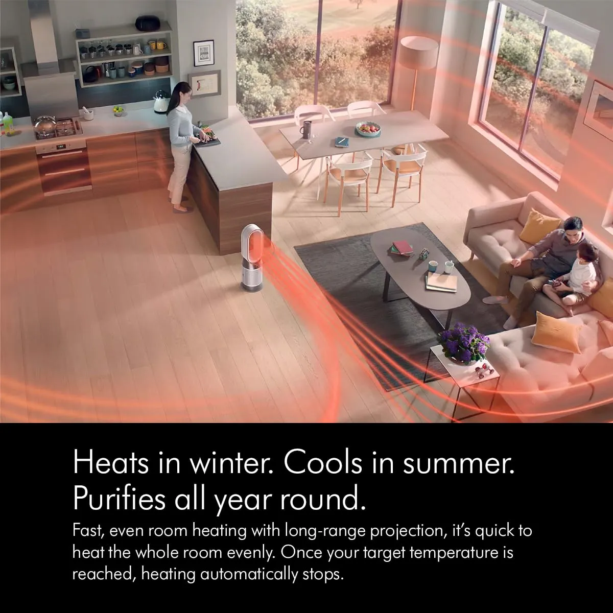 Dyson HP10 Gen1 Air Purifier Hot & Cold | HEPA H13 Filter | 350° Oscillation | Air Multiplier™ Technology | Auto Mode | Black/Nickel