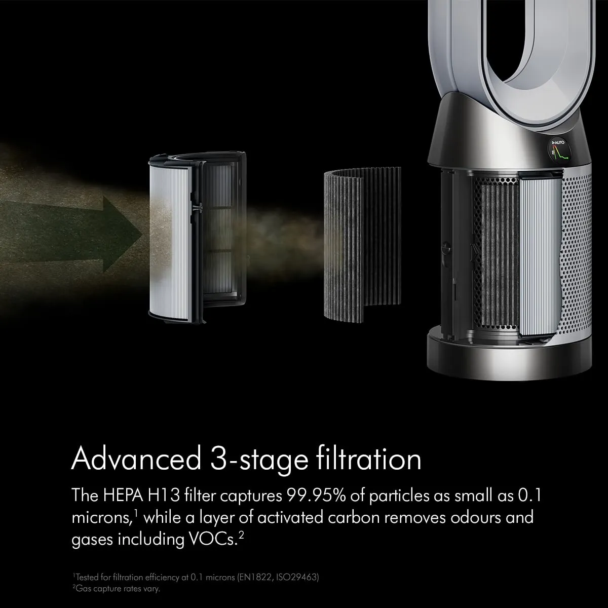 Dyson HP10 Gen1 Air Purifier Hot & Cold | HEPA H13 Filter | 350° Oscillation | Air Multiplier™ Technology | Auto Mode | Black/Nickel
