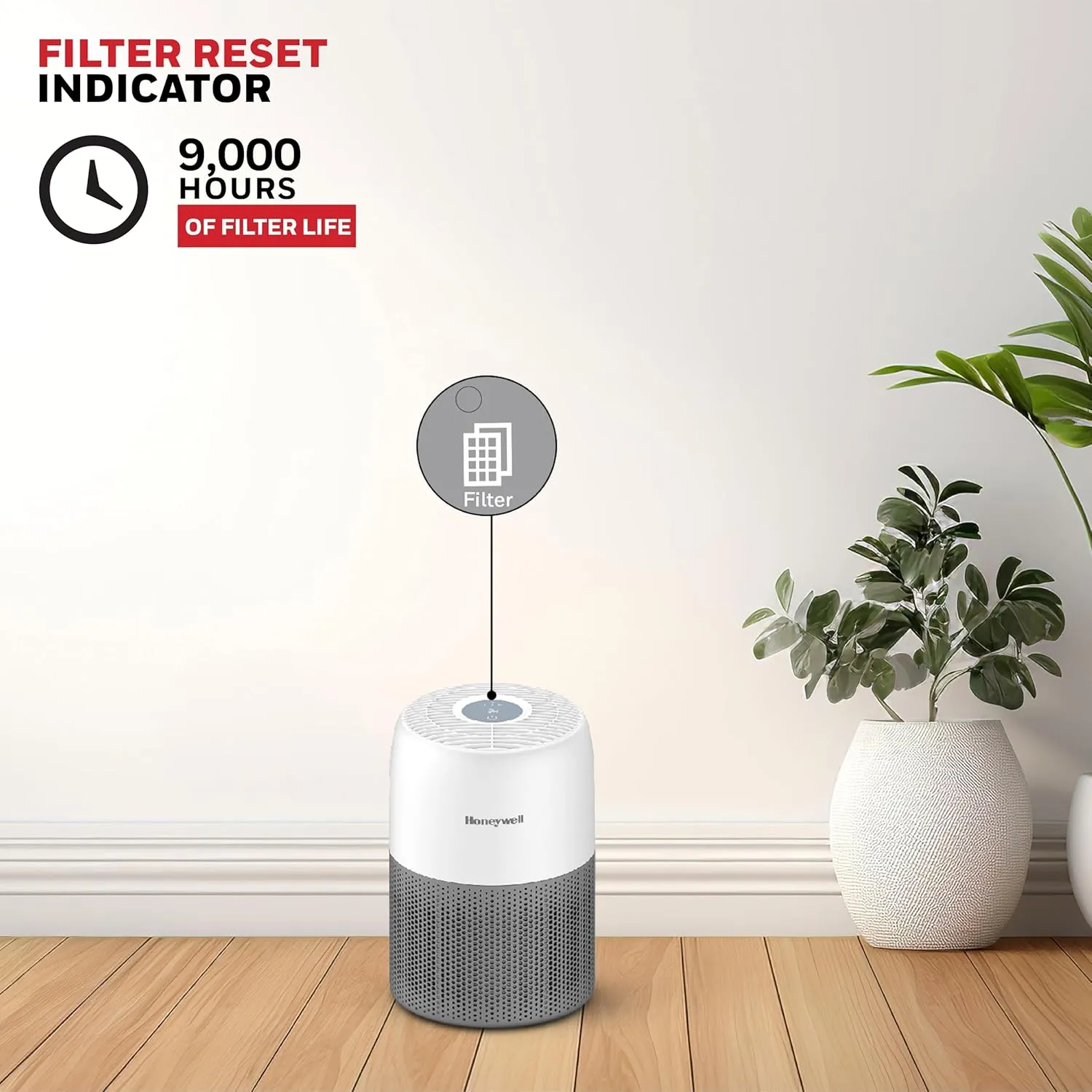 Honeywell Air touch V1 Air Purifier for Home & Office, 3-in-1 filter - Pre-Filter, H13 HEPA Filter, Activated Carbon Filter, Removes 99.97% Pollutants, Allergens, Pet Danger, Smoke, Dust & Pollens