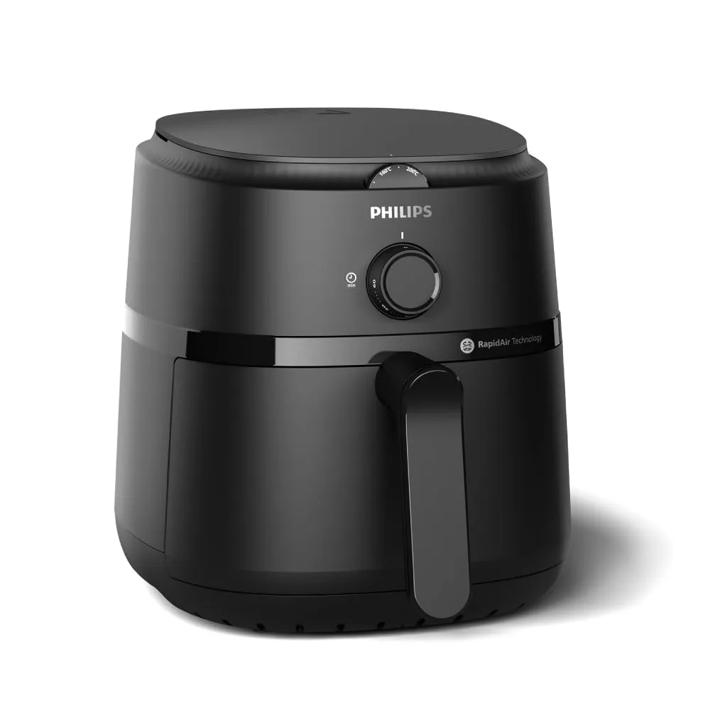 PHILIPS Air Fryer NA120/00, 1500W, 4.2 Liter Rapid Air Technology (Black)