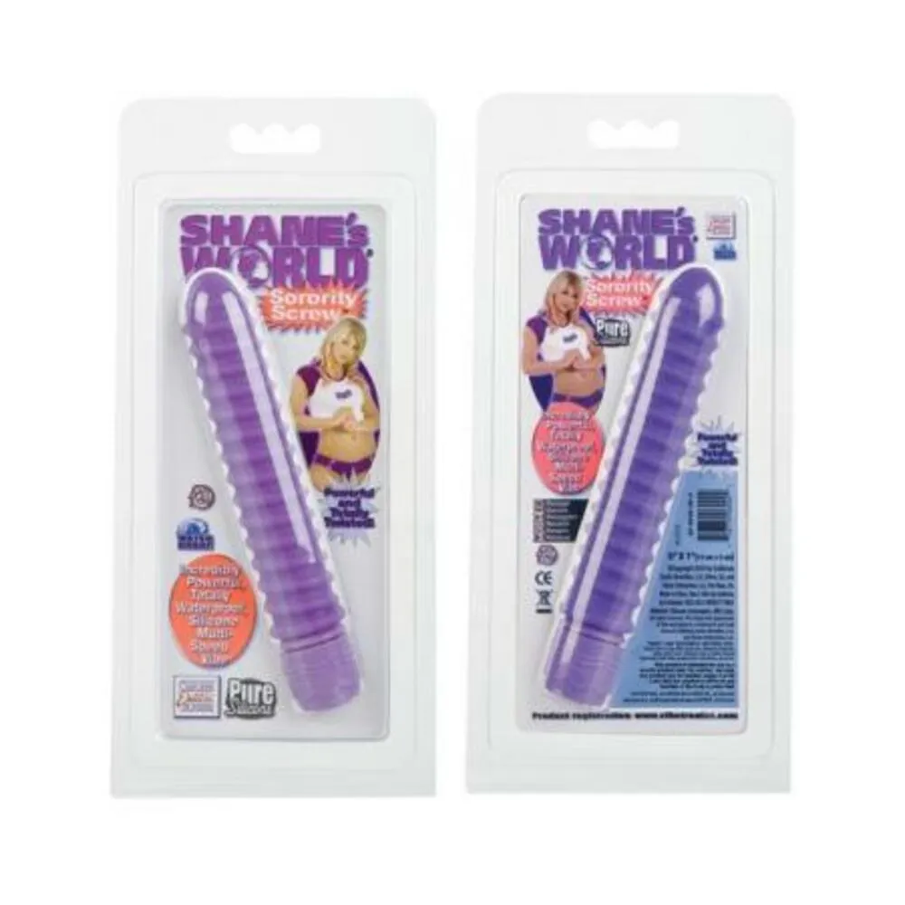 Shane's World Sorority Screw Silicone Vibe - Purple