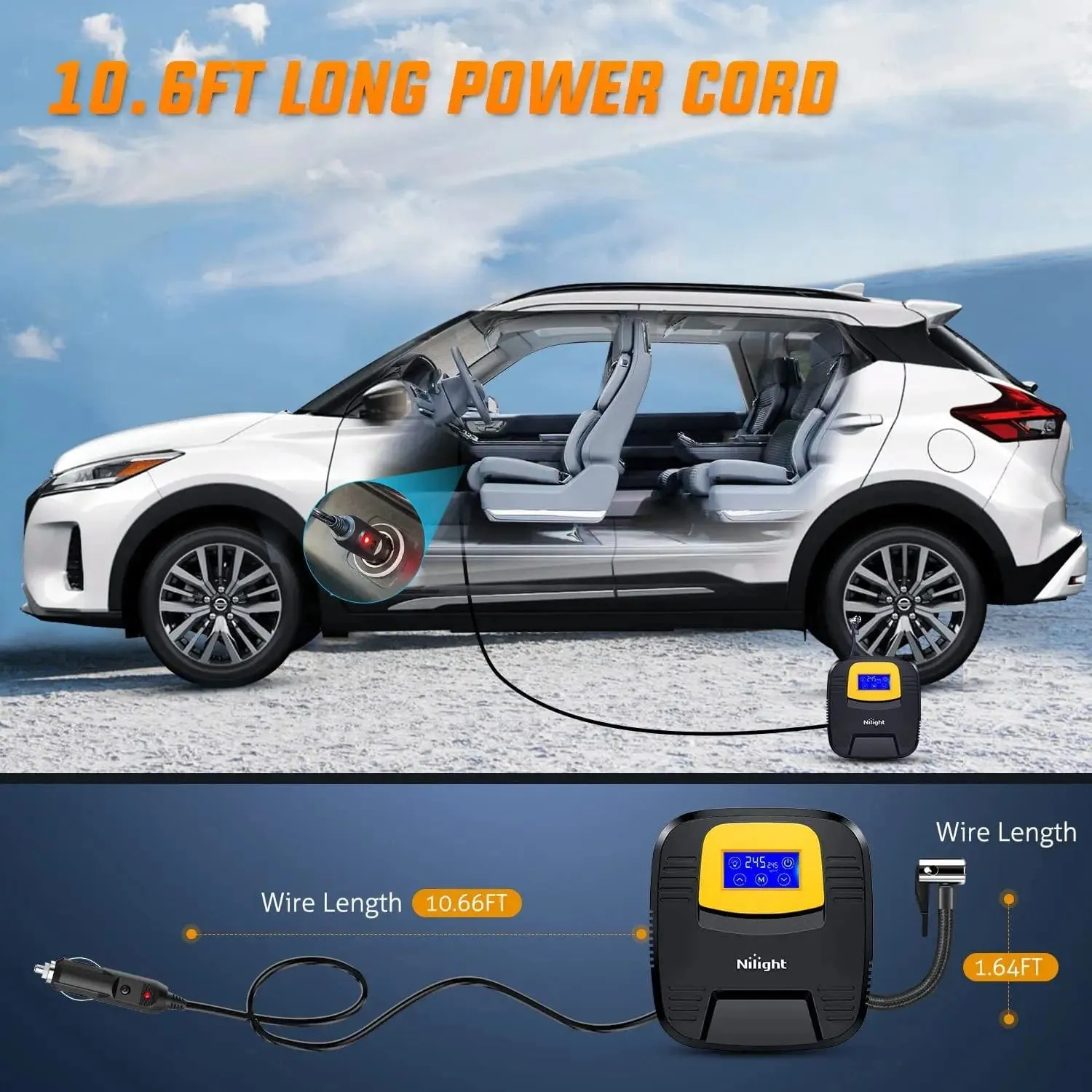 Tire Inflator Digital Touch Screen