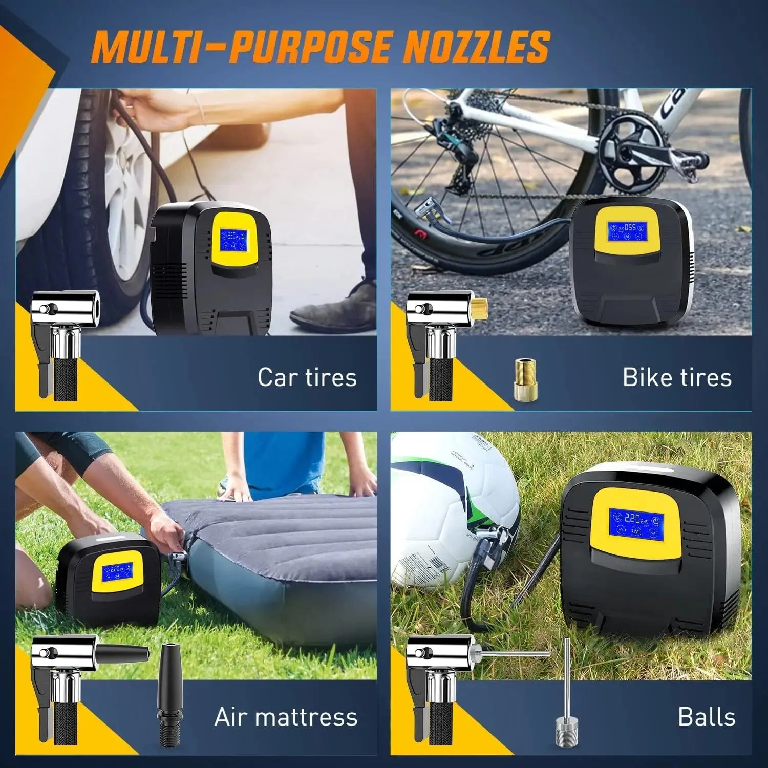 Tire Inflator Digital Touch Screen